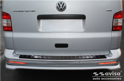 Ochranná lišta hrany kufru VW Transporter T5 2003-2015 (křídlové dveře,tmavá, matná, 116cm)