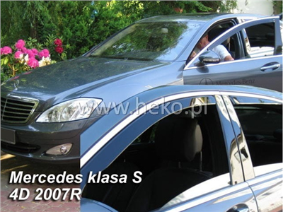 Ofuky oken Mercedes S-Class 2005-2013 (4 díly, W221, zadní 69cm)