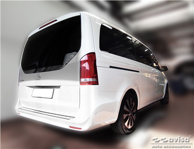 Ochranná lišta hrany kufru Mercedes V-Class 2014- (W447, dlouhá, chrom)