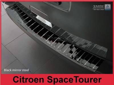 Ochranná lišta hrany kufru Citroen SpaceTourer 2016- (lakovaný nárazník, tmavá, chrom)