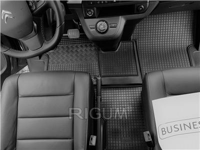 Gumové autokoberce Peugeot Expert 2016- (přední, 2 místa, tunel)