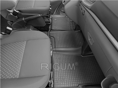 Gumové autokoberce Ford Tourneo Custom 2018-2023 (přední, 2 i 3 místa, automat)
