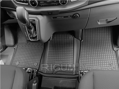 Gumové autokoberce Ford Tourneo Custom 2018-2023 (přední, 2 i 3 místa, automat)