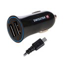 Swissten 20110900 USB adaptér 2x + microUSB kabel