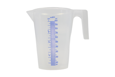 nádoba odměrná, plastová, objem 0,5 l (500 ml)