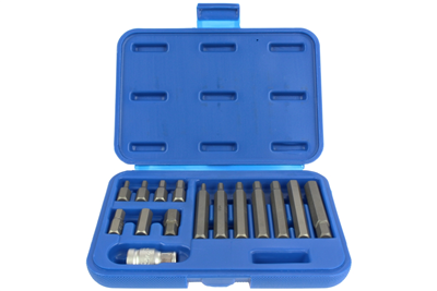 bity 10 mm, Inbus 4 - 12 mm, sada 15 dielov