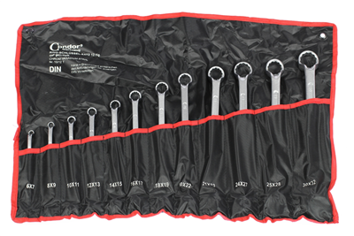 Kľúče 6 - 32 mm, 75° posun, sada 12 kusov, v textilnom balení