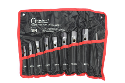 Kľúče na rúry, 6 hrán 6 - 22 mm, sada 8 dielov, v textilnom obale
