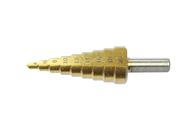 Stupňovité vrtáky HSS-TiN, priemer 4,0 - 20,0 mm