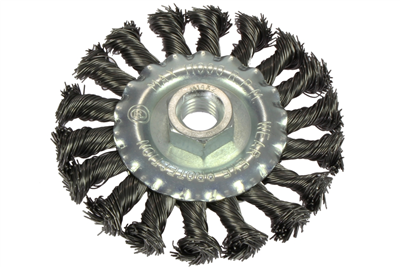 kotouč drátěný plochý, copový, průměr 125 mm, závit M14