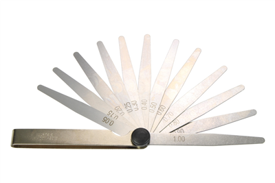 měrky spárové, rozsah 0,05 - 1,0 mm, 20 plátků