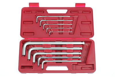 klíče zástrčné Inbus 3 - 17 mm, s koulí, prodloužené, sada 10 dílů