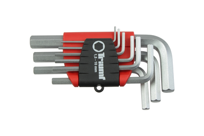 klíče zástrčné Inbus 1,5 - 10 mm, standardní délka, sada 9 dílů