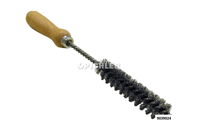 oceľová kefa s priemerom 20x100 mm na čistenie stien hlavy v kontakte so vstrekovaním, s rukoväťou ~