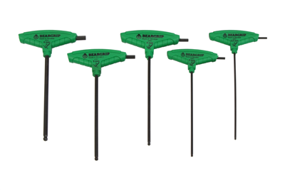 klíče zástrčné Inbus 2,5 - 6 mm, s koulí, délka 150 mm, T-rukojeť, sada 5 dílů, 2341