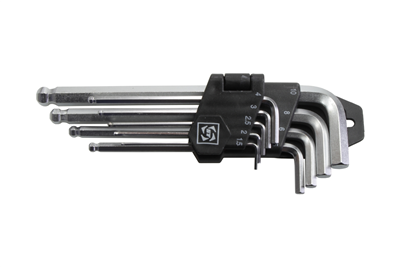 klíče zástrčné Inbus 1,5 - 10 mm, prodloužené s koulí, sada 9 dílů