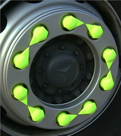 Indikátor povolení matic 30 mm horní, pro nákladní auta a autobusy, plast - Dustite LR