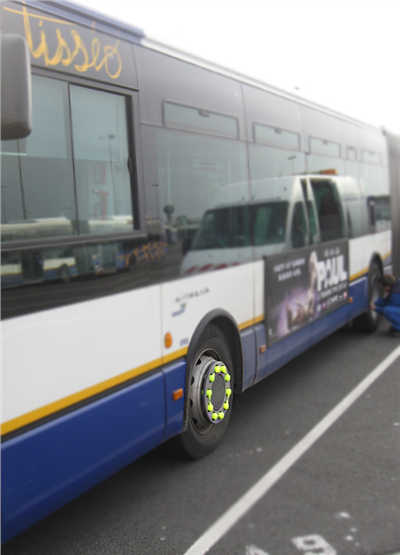 Indikátor povolení matic 30 mm horní, pro nákladní auta a autobusy, plast - Dustite LR