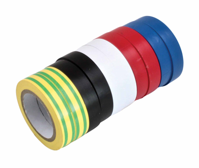 Izolační pásky elektrikářské 12 mm x 10 m, různé barvy, 10 ks