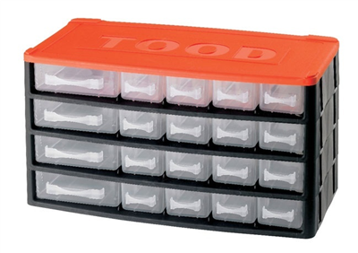 Box na náradie 20 zásuviek, 330x170x180 mm, plast