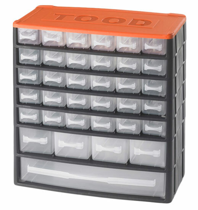 Box na nářadí 35 zásuvek, 330x170x350 mm, plast