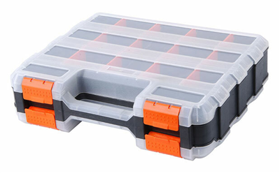 Organizér 320x260x80 mm, obojstranný, voliteľné priehradky, plast