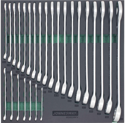 Modul pěnový - klíče očkoploché 6 - 32 mm, velká sada 26 ks W26226KV