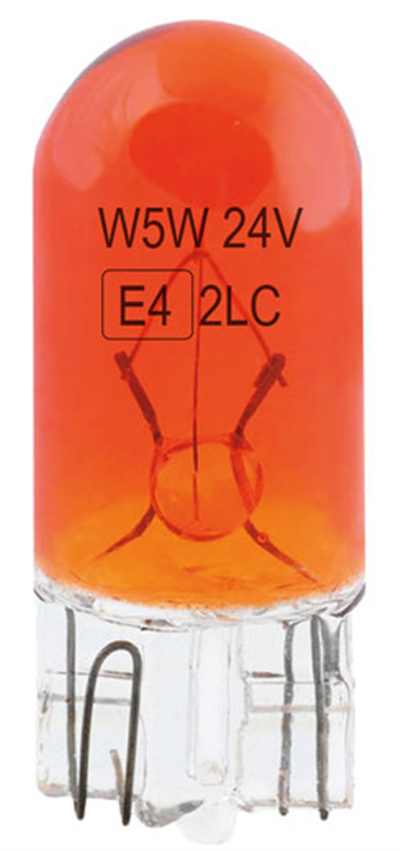 Halogénové žiarovky WY5W T10 5W W2.1x9.5d AMBER 24V 10ks