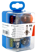 Amio 01496 Sada halogénových žiaroviek a autopoistiek 8 ks H4