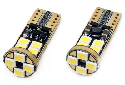 LED žiarovky CANBUS 12SMD 2835 T10e (W5W) White 12V/24V