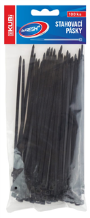 Mr.Fresh 02152(MS36) PÁSKY STAHOVACÍ ČERNÉ 2,5 x 200 mm (balení 100 ks)