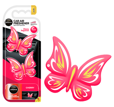 Osviežovač vzduchu AROMA CAR FANCY SHAPES BUTTERFLY Cherry