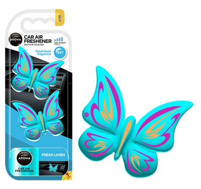 Osviežovač vzduchu AROMA CAR FANCY SHAPES BUTTERFLY Fresh Linen