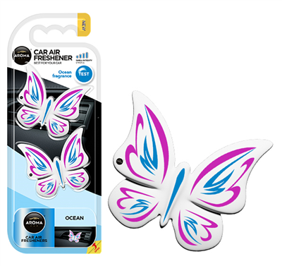 Osviežovač vzduchu AROMA CAR FANCY SHAPES BUTTERFLY Ocean