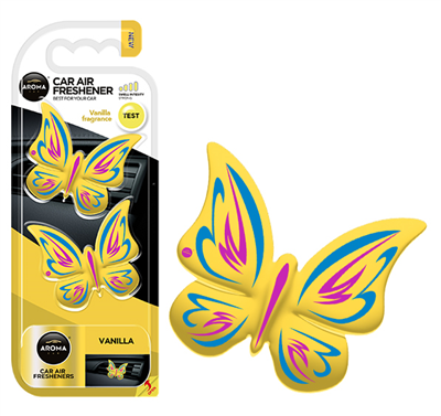 Osviežovač vzduchu AROMA CAR FANCY SHAPES BUTTERFLY Vanilla