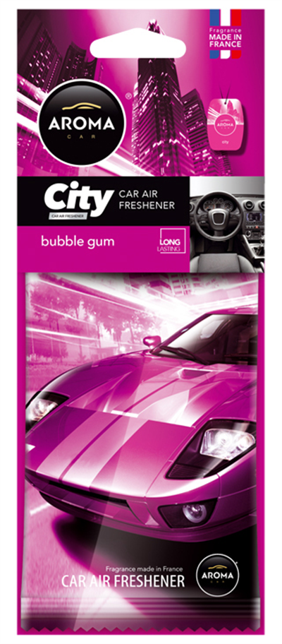 Osviežovač vzduchu AROMA CAR CITY CARD BUBBLE GUM