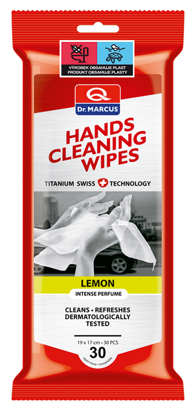 HANDS CLEANING WIPES 30 ks LEMON - čistící ubrousky na ruce