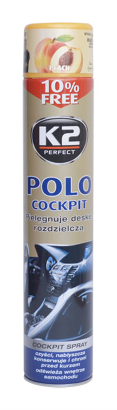 POLO COCKPIT S MIKROUTĚRKOU 750 ml PEACH - ochrana vnitřních plastů