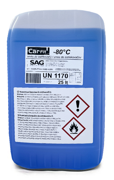 Zimní kapalina do ostřikovačů  -80°C - 25L