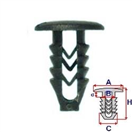 ROMIX 10069 Příchytka čalounění, černá