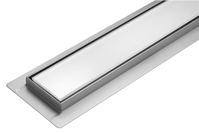 Lineární koupelnový žlab Bílé Sklo 90 cm WET&DRY