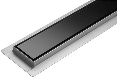 Lineární koupelnový žlab Černé Sklo 80 cm WET&DRY