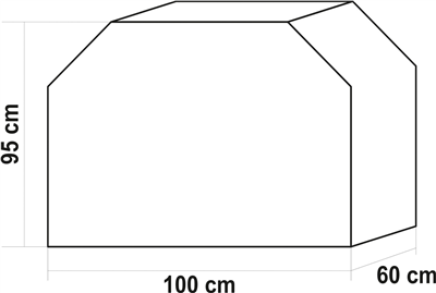 Kryt grilu 100 x 95 x 60 cm (BARREL)