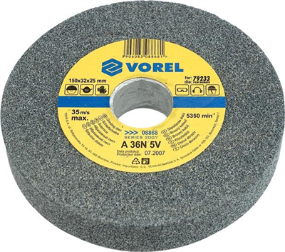 Kotouč brusný 150 x 12 x 15 mm hrubý do stolní brusky