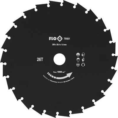Oceľový rezný kotúč pre krovinorez 250 mm