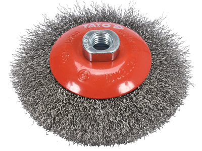 Strana drôtenej kefy M14 x 125 mm INOX