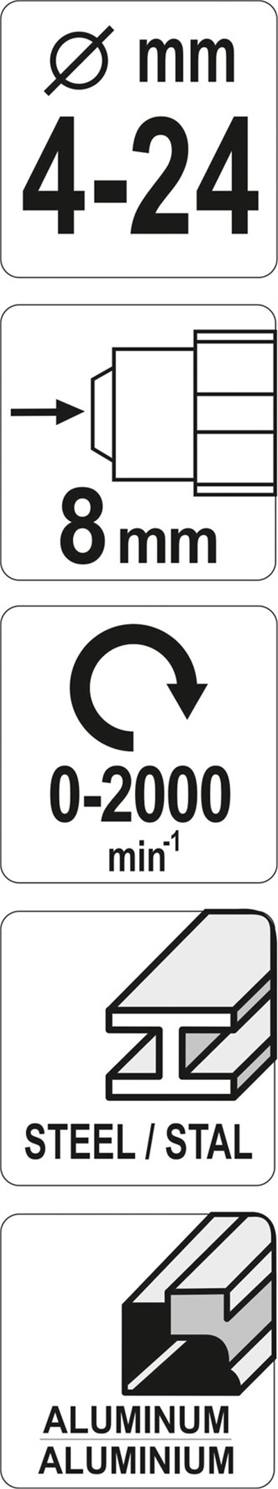 Špicatá rašple na kov 4-24 mm