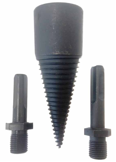 Tŕň na štiepanie dreva - 32x95 mm, kužeľový tvar, s adaptérmi SDS+ a 1/2