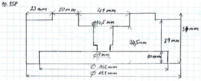 Gumová podložka pod zdvihák 125x34 mm, guľatá 10.158