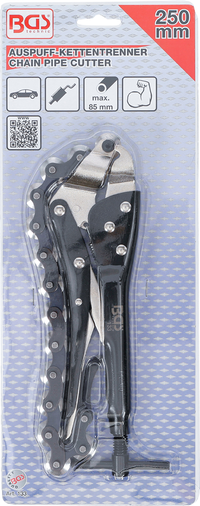 Nožnice na rúry a výfuky, s reťazou 250 mm - BGS 133
